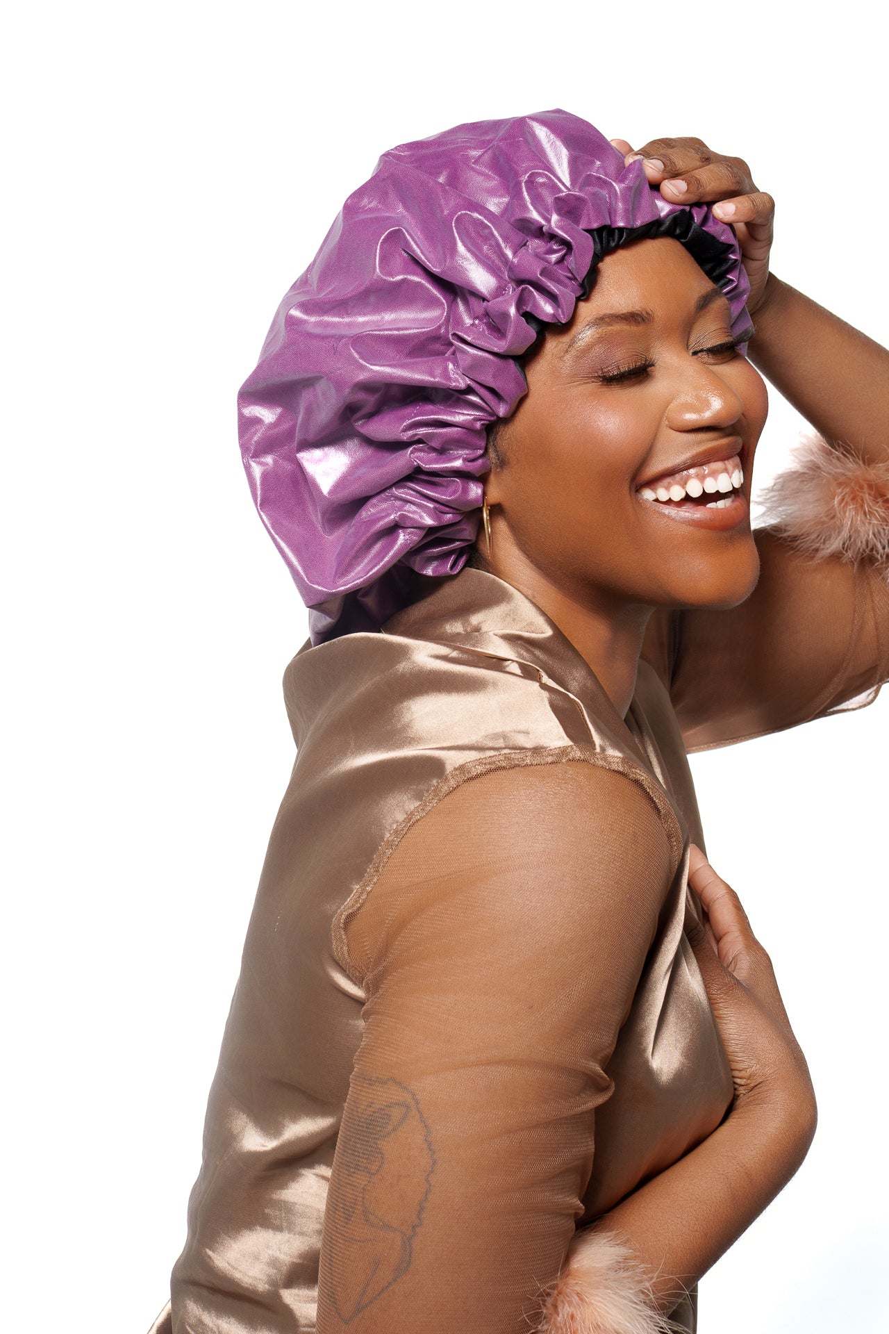 Merlowe Shower - Satin Lined Hair Bonnét