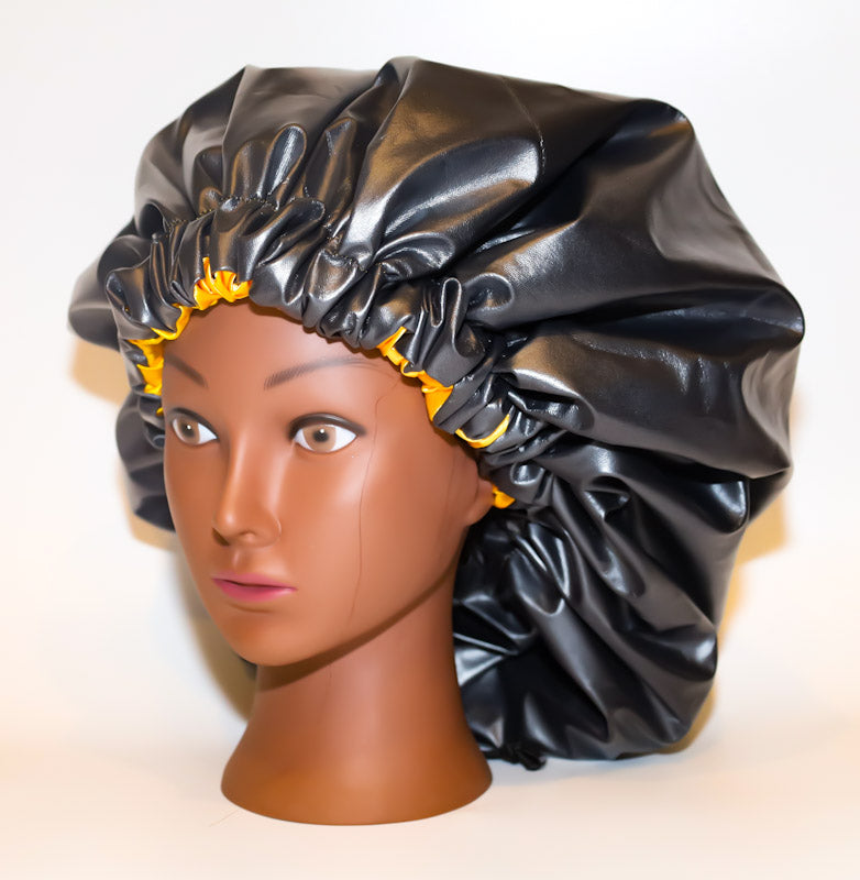 Black Oppulence - Satin Lined Hair Bonnét